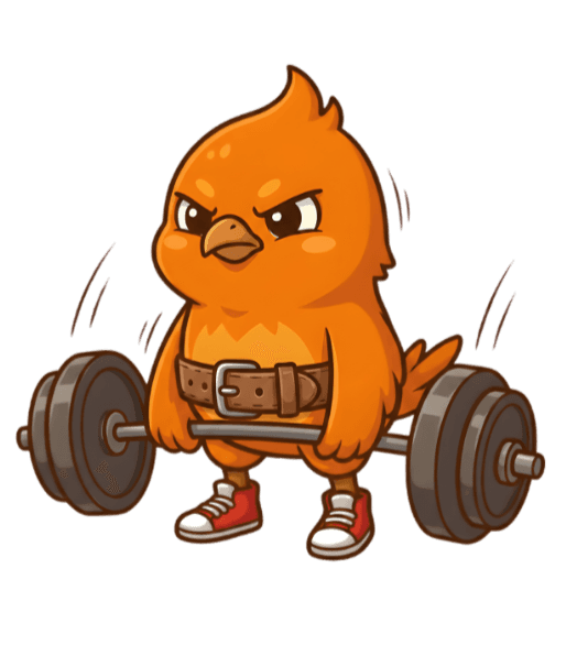 Phoenix character performing a deadlift — progressive overload in action