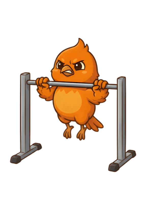 Phoenix character performing pull-ups — how many sets and reps to do